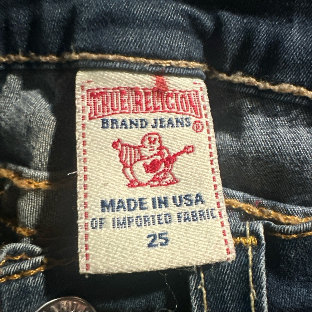 True Religion Jeans Women's Size 25 Skinny Ultra Low Rise USA World Tour - Picture 9 of 12